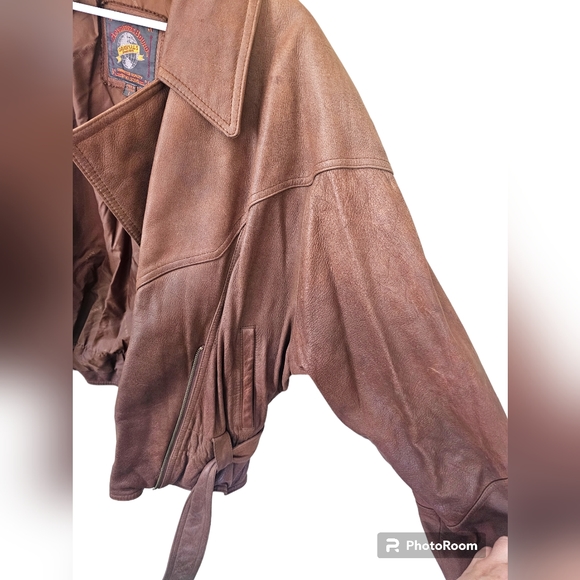Vintage Adventure Bound Originals Wilsons Leather Jacket Brown Men’s Size Large - Picture 4 of 6